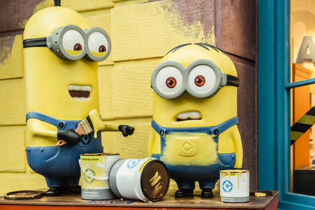 Singapore-26 SEP 2017:Minions figure display in Singapore universal studioのeditorial素材