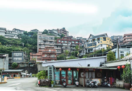 Taiwan,Taipei-04 SEP 2017: taiwan Jiufen village mountain day time viewのeditorial素材