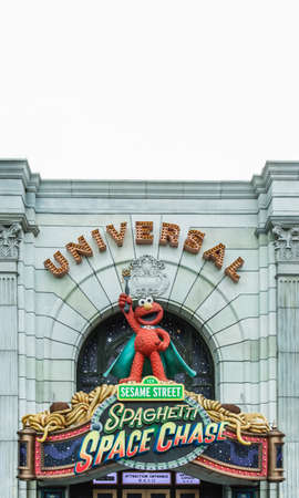 Singapore-09 SEP 2017:Singapore universal studio sesame street gate facadeのeditorial素材
