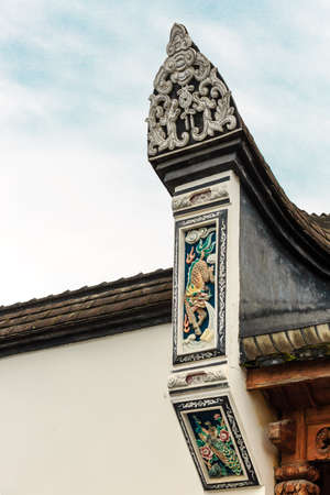 Architecture details of Chinese historic building detailの写真素材