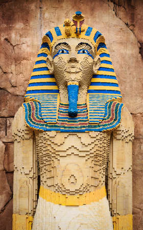 Johor Bahru, Malaysia - 18 NOV 2018: Statue of Pharaoh in Malaysia Legoland viewのeditorial素材