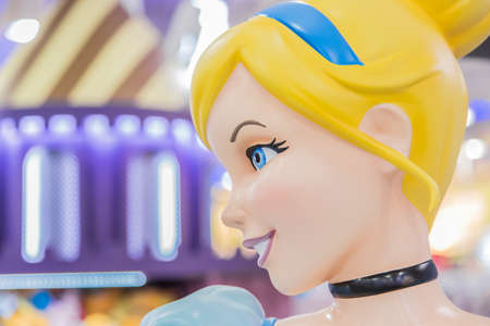 Singapore-26 SEP 2017: model figure toy of Cinderella closeup view