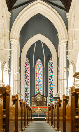 Singapore-03 OCT 2017: Singapore Saint Andrew's Cathedral church internal view