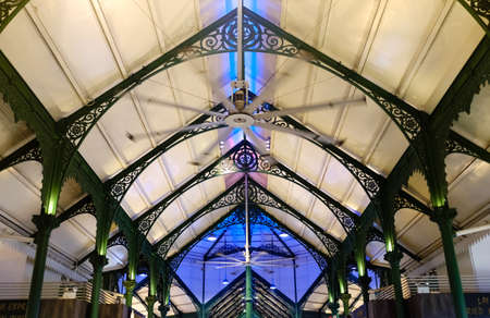 Singapore-21 MAR 2018: Singapore Lau Pa Sat food center internal roofのeditorial素材