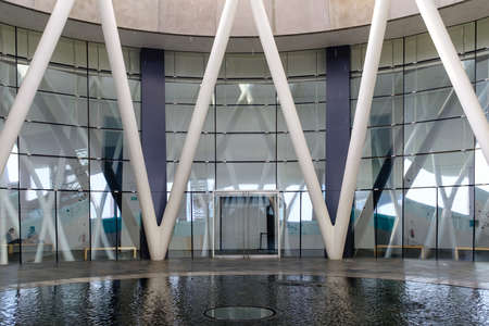 Singapore-14 DEC 2017: Singapore Art Science Museum landscape lobby viewのeditorial素材