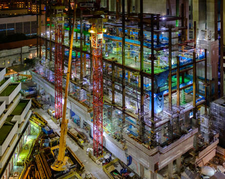 Singapore-07 DEC 2017:building construction at Singapore china town areaのeditorial素材