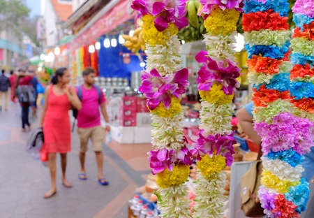Singapore-09 DEC 2017:Singapore little Indian area street day viewのeditorial素材