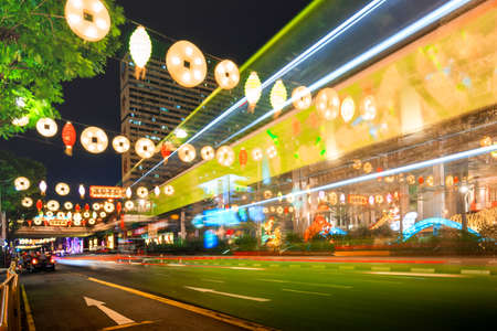Singapore-22 JAN 2020ï¼singapore chinatown chinese new year street decoration light viewのeditorial素材