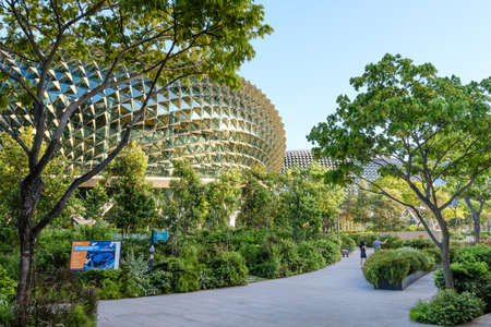 Singapore-26 FEB 2020: The Esplanade Opera building. Know locally as the Hedgehog or Durian because of shape.のeditorial素材