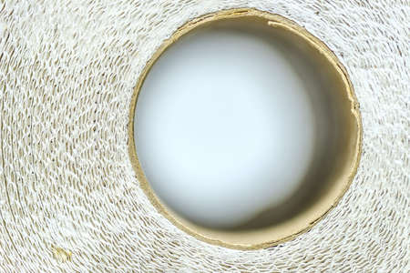 Toilet paper layers fabricated from recycled paper close up macro shotの写真素材