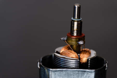 Motor Rotor which was disassembled from toy macro viewの写真素材