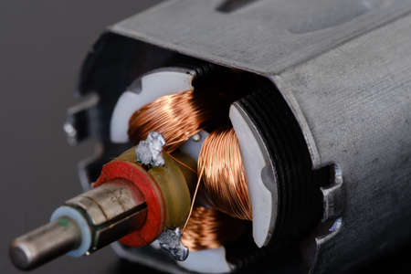 Motor Rotor which was disassembled from toy macro viewの写真素材