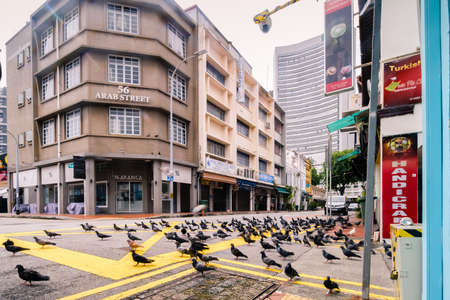 2020-JUN-14, Singapore: famous street haji lane is close in singapore circuit breakerのeditorial素材