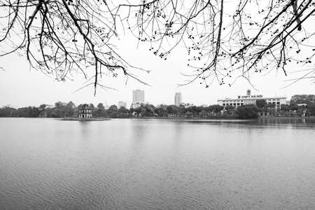 Hoan Kiem Lake, Hanoi, VietNamのeditorial素材
