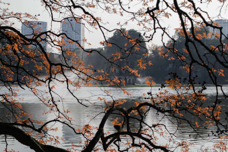 View to hoankiem lakeの写真素材