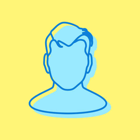 Man Profile Picture , Outline Avatar ,Sign ,Icon ,Logo for Website , Social Media , Account ,Member Card etc. with transparency backgroundのイラスト素材