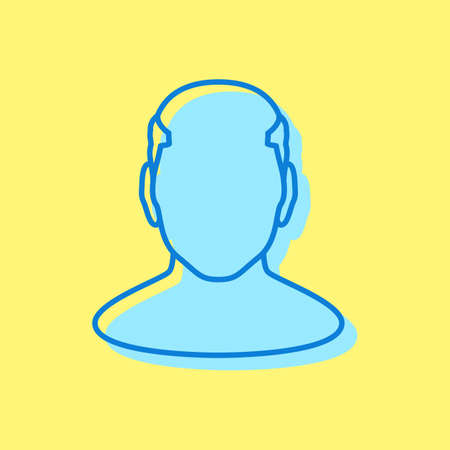 Man Profile Picture , Outline Avatar ,Sign ,Icon ,Logo for Website , Social Media , Account ,Member Card etc. with transparency backgroundのイラスト素材
