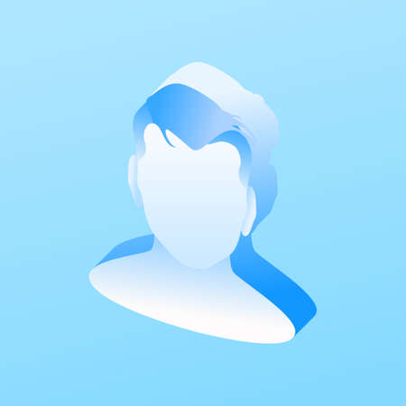 Man Profile Picture , Outline Avatar ,Sign ,Icon ,Logo for Website , Social Media , Account ,Member Card etc. with transparency backgroundのイラスト素材