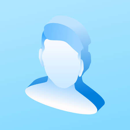 Man Profile Picture , Outline Avatar ,Sign ,Icon ,Logo for Website , Social Media , Account ,Member Card etc. with transparency backgroundのイラスト素材
