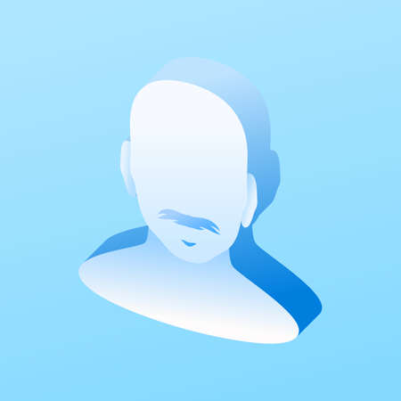 Man Profile Picture , Outline Avatar ,Sign ,Icon ,Logo for Website , Social Media , Account ,Member Card etc. with transparency backgroundのイラスト素材