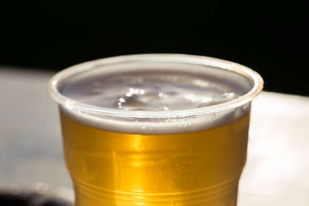 plastic beer glass