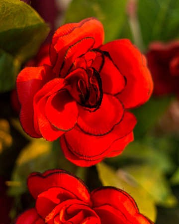 red, artificial flower rose