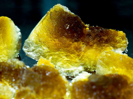 Cola ice crystal turns a beautiful brown backgroundの写真素材