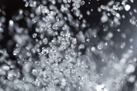 shower water drops on black background