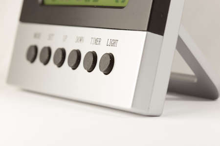 electronic clock on a white backgroundの写真素材