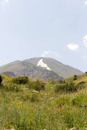 View of the mountain valley. Kazakhstan. South Kazakhstan region. village Lengerの写真素材