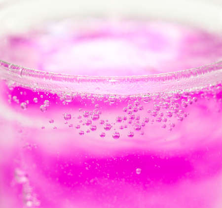 pink cocktail in a glass close upの写真素材