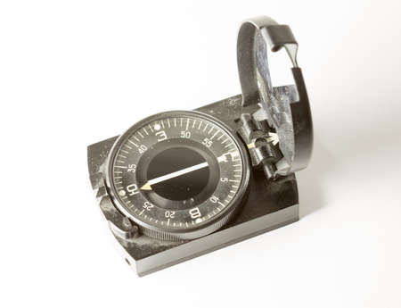 compass on white background with soft shadowの写真素材
