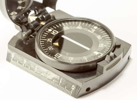 compass on a white backgroundの写真素材