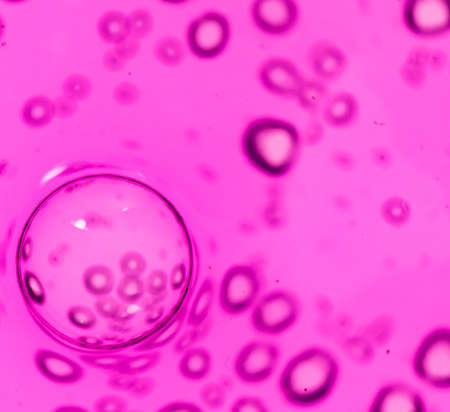 purple bubbles in water close-up abstract backgroundの写真素材
