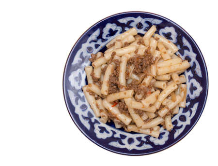 nautically pasta on a white backgroundの写真素材