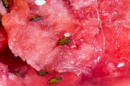 detailed closeup of watermelonの写真素材