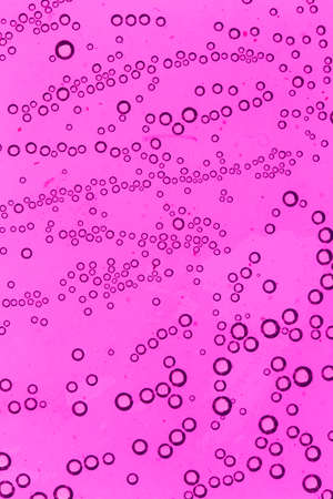 purple bubbles in water close-up abstract backgroundの写真素材