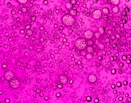 purple bubbles in water close-up abstract backgroundの写真素材