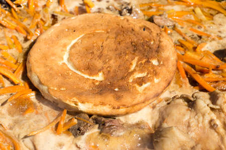 Cooking pilaf Uzbek national