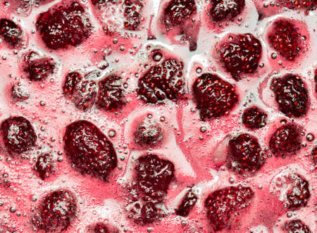 strawberry jam, food theme backgroundの写真素材