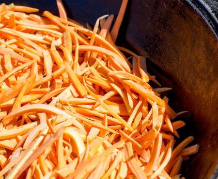 sliced carrot for meal