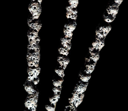 slag after burning sparklerの写真素材