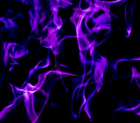 Fire flames on black backgroundの写真素材