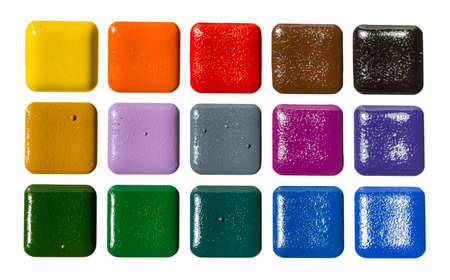 Set of water color paints. It is isolated on a white backgroundの写真素材