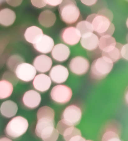 abstract green background bokeh circles on Christmas backgroundの写真素材