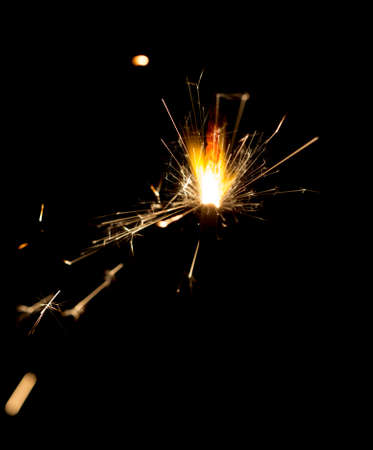 Christmas and newyear party sparkler on blackの写真素材