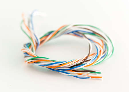 Wire on a green background