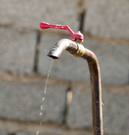 tap water in the yardの写真素材