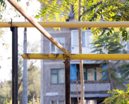 central yellow gas pipeの写真素材