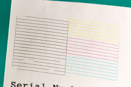 Photo proven ink printer paper with numbers as a listの写真素材